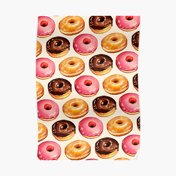 Donut Pattern Poster