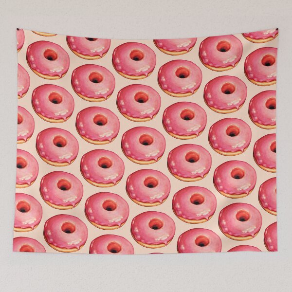 Item preview, Strawberry Donut Pattern designed and sold by Kelly  Gilleran.