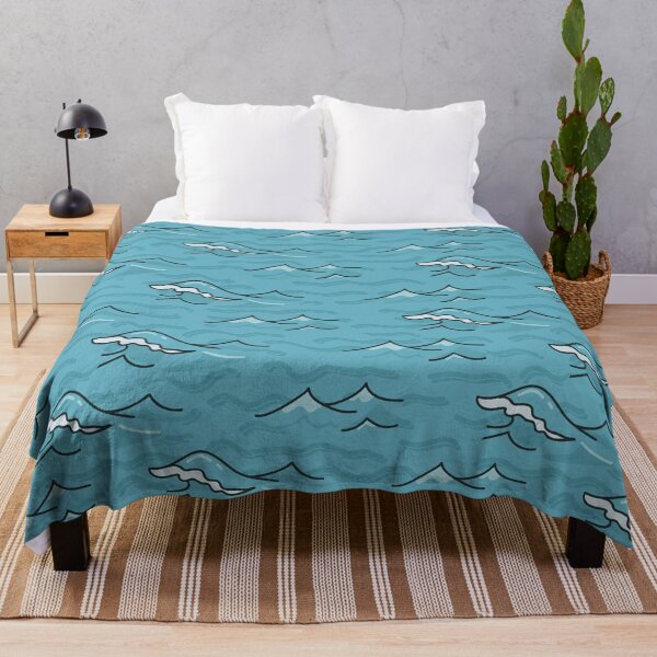Item preview, Light blue ocean waves seamless vector pattern. designed and sold by Limolida.