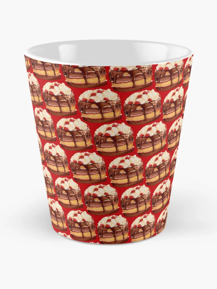 Thumbnail 2 of 4, Coffee Mug, Chocolate Raspberry Cake Pattern designed and sold by Kelly Gilleran.