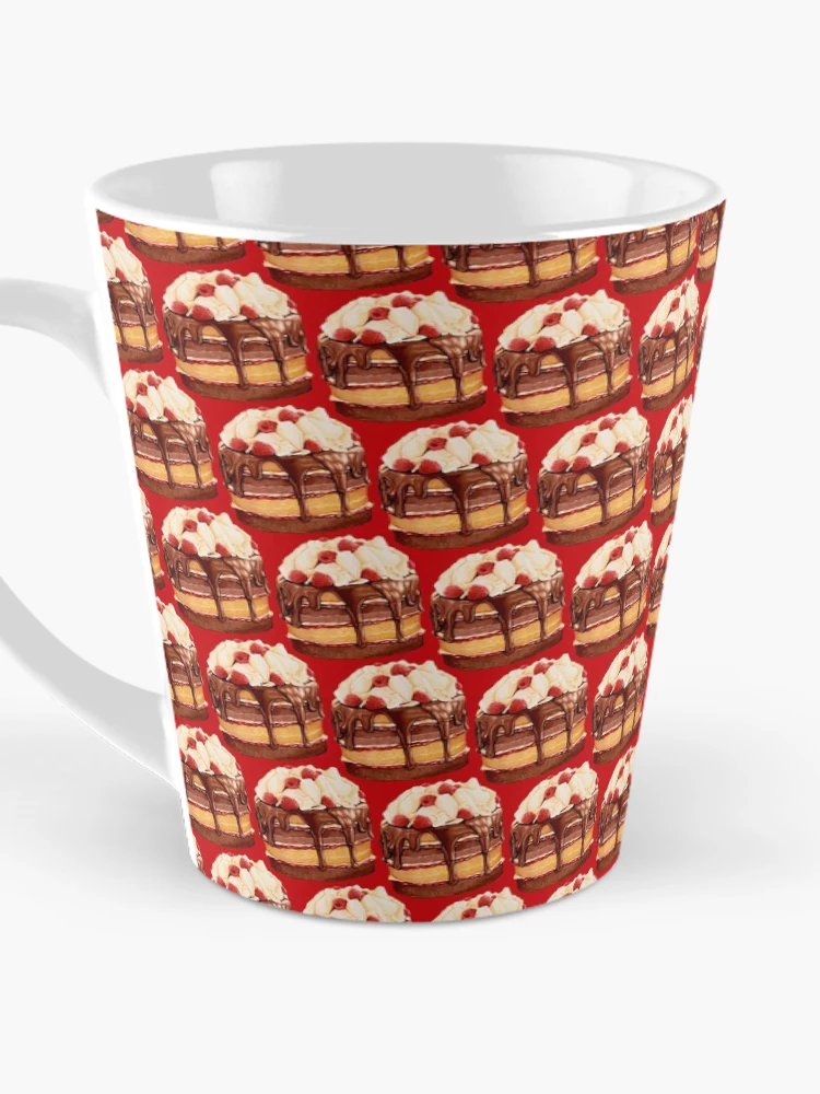 Thumbnail 3 of 4, Coffee Mug, Chocolate Raspberry Cake Pattern designed and sold by Kelly Gilleran.