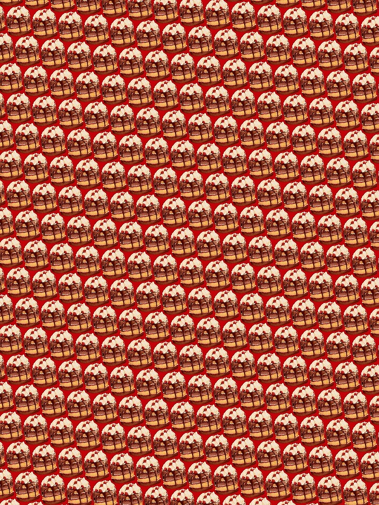 Thumbnail 3 of 3, Scarf, Chocolate Raspberry Cake Pattern designed and sold by KellyGilleran.