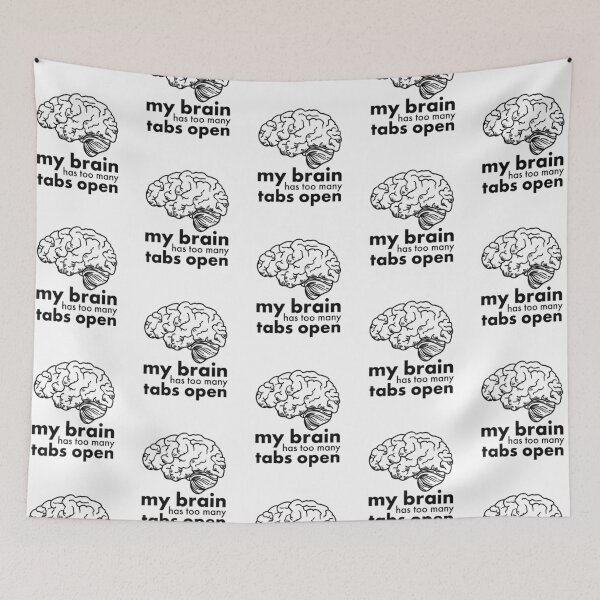 Item preview, Funny Multi Tasker Brain Mentally Drained Novelty Gift designed and sold by ripsydesigns.