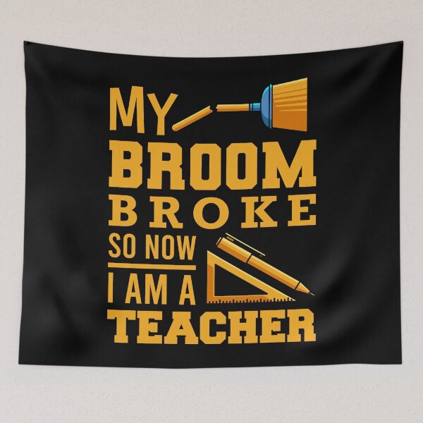 Item preview, Teacher witches broom designed and sold by tonstan.