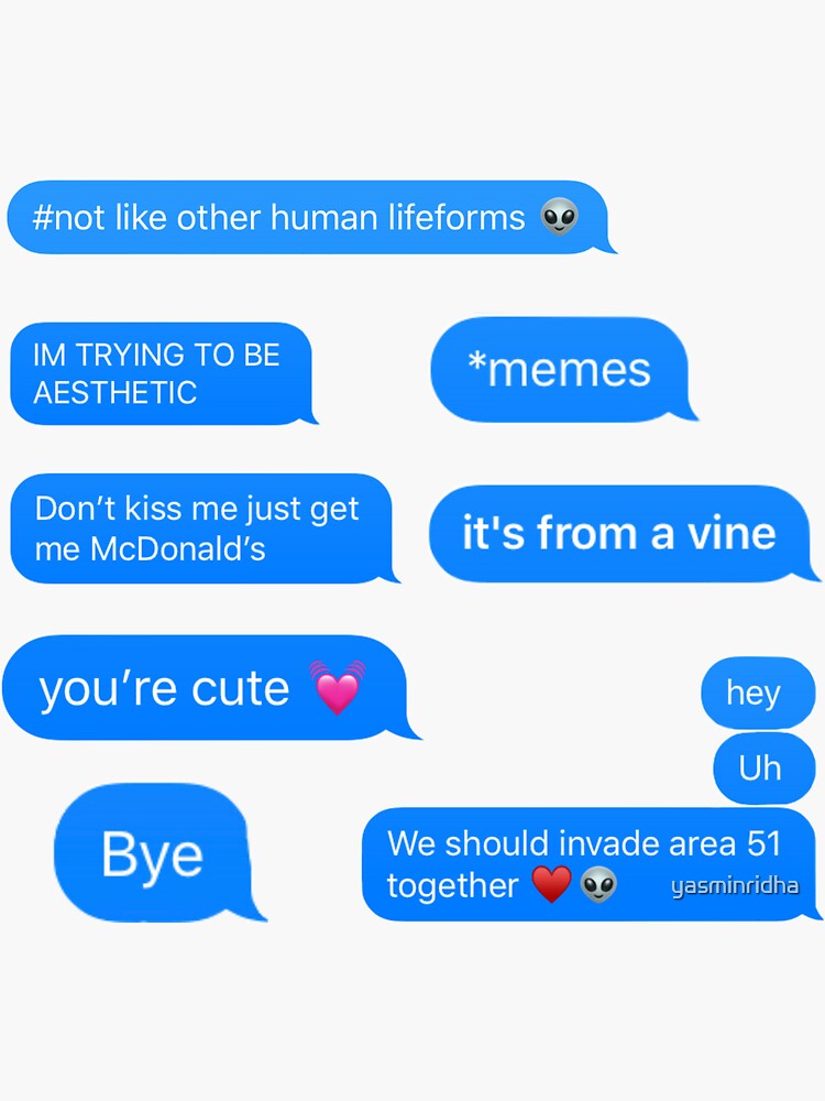 "Text messages stickers " Sticker by yasminridha Redbubble