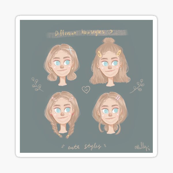 Set Cartoon Characters Girls Different Hairstyles Stock Vector (Royalty  Free) 300672074 | Shutterstock