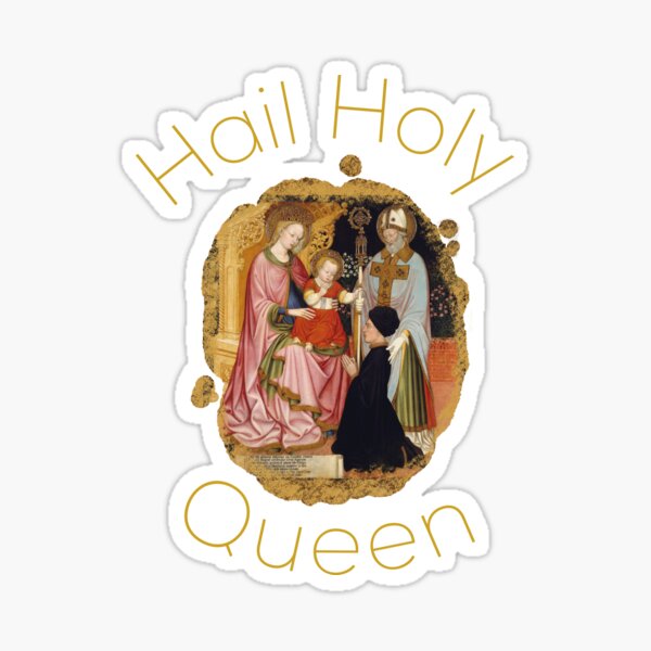 Hail Holy Queen Stickers, Catholic Stickers, Virgin Mary Stickers