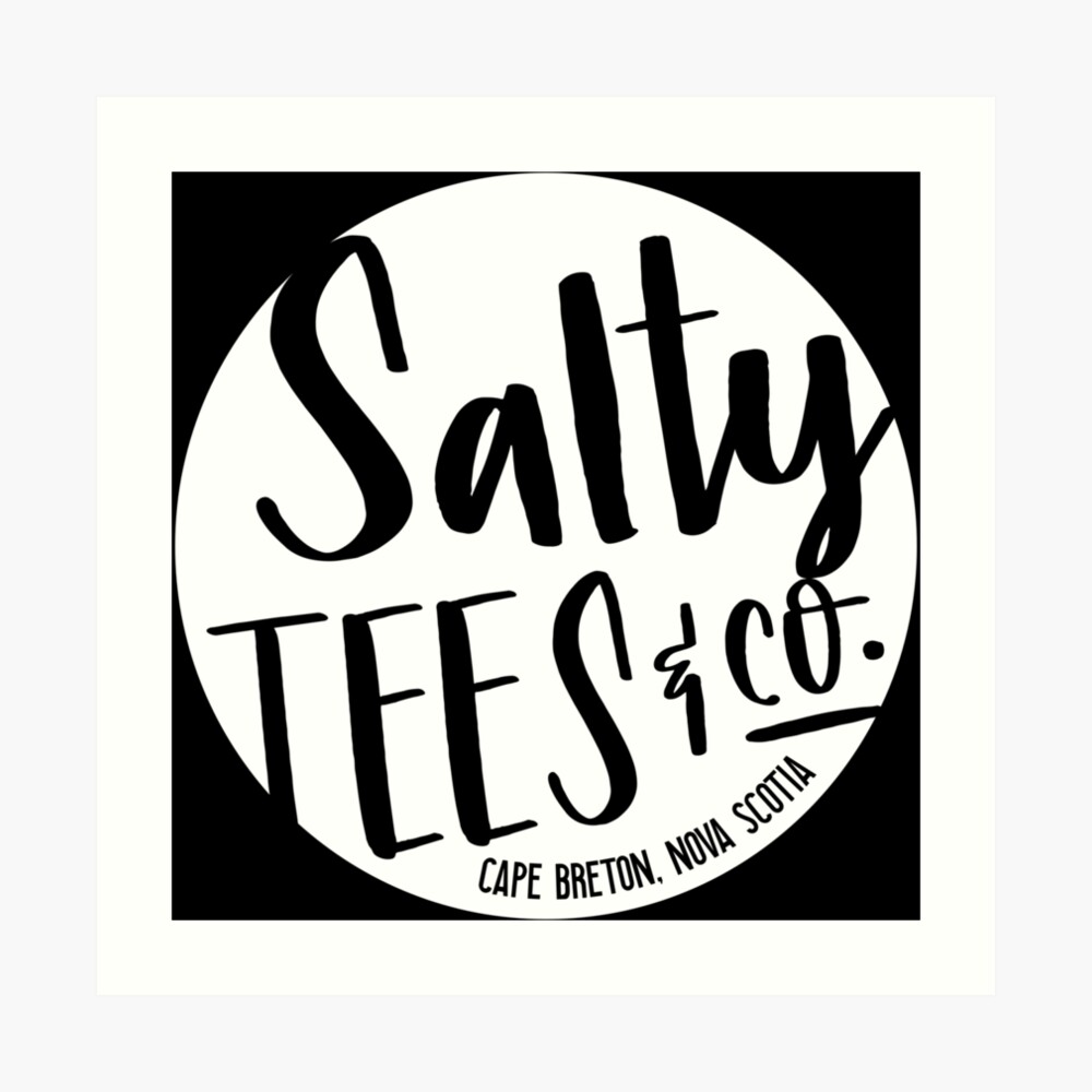 Salzige Tees & Co. Logo (weiß) Kunstdruck