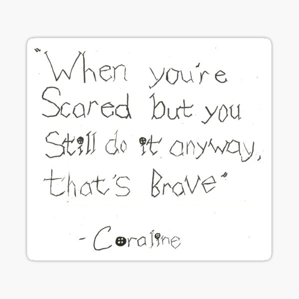 "Coraline book quote" Sticker for Sale by HannahBelmont | Redbubble