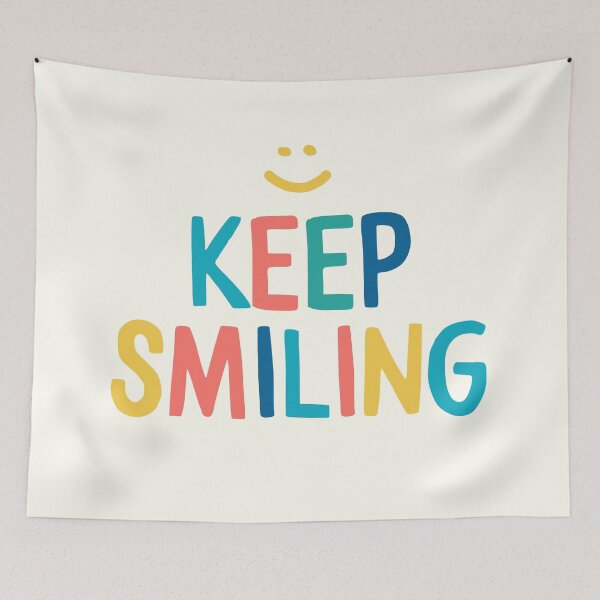 Item preview, Keep Smiling - Colorful Happy Quote designed and sold by blueskywhimsy.
