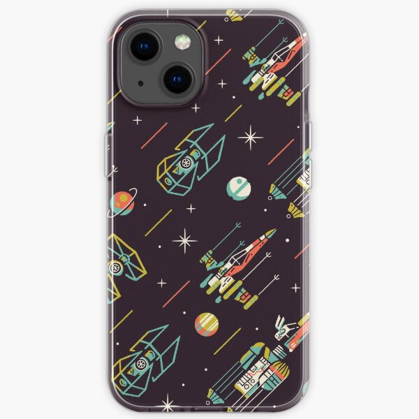 Minimalist Space Battle iPhone Soft Case