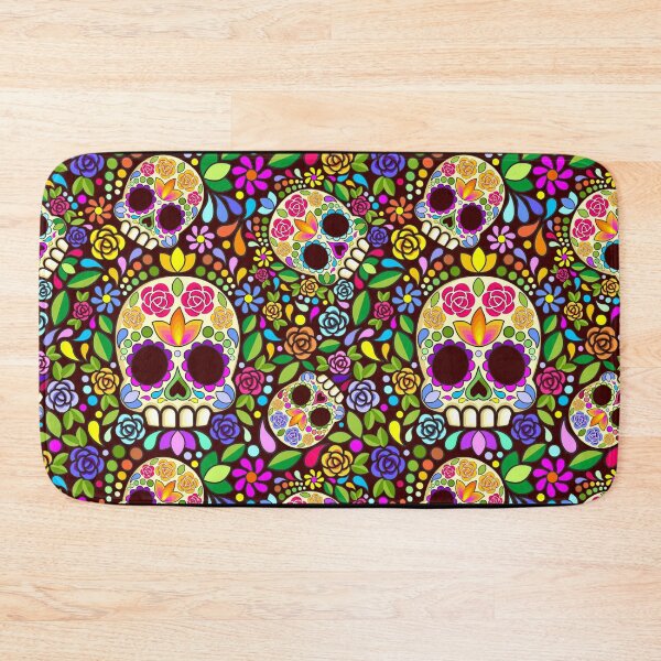 Item preview, Sugar Skull Floral Art Mexican Calaveras Seamless Pattern  designed and sold by BluedarkArt.