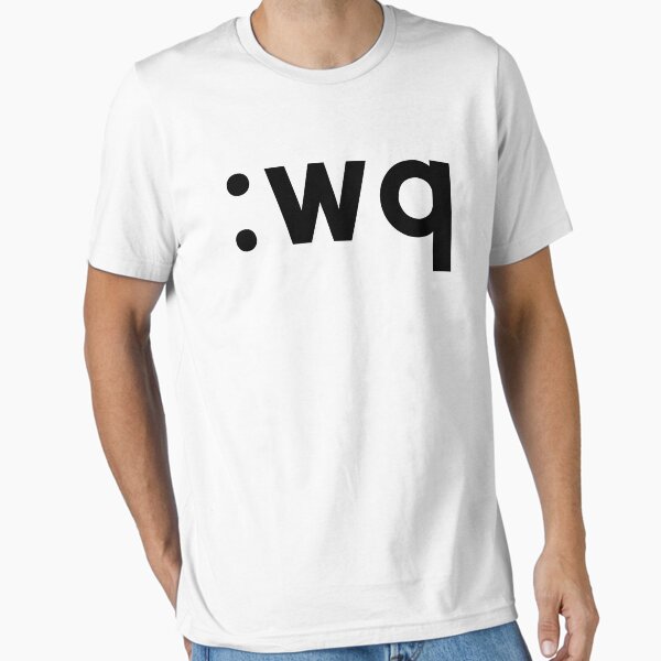 Item preview, :wq - Funny Coder Design Showing how to Save & Exit Vi/Vim - Black Text designed and sold by ramiro.