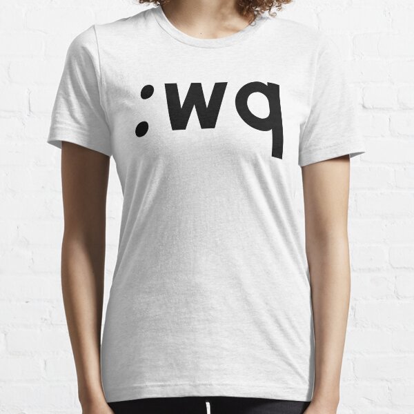 Item preview, :wq - Funny Coder Design Showing how to Save & Exit Vi/Vim - Black Text designed and sold by ramiro.