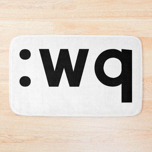 Item preview, :wq - Funny Coder Design Showing how to Save & Exit Vi/Vim - Black Text designed and sold by ramiro.