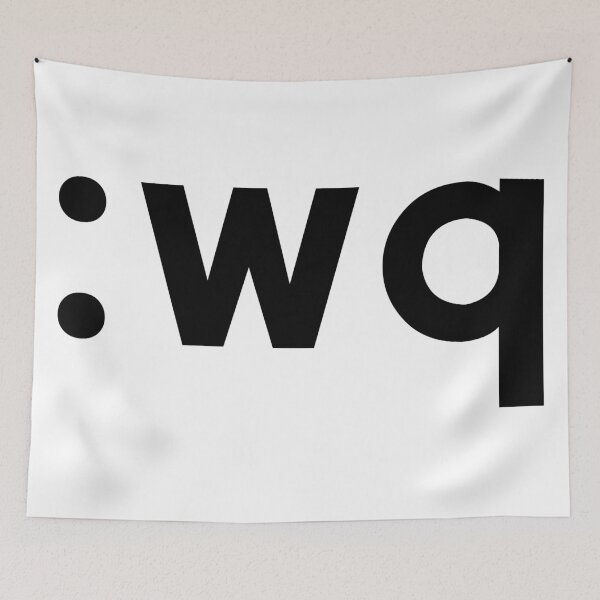 Item preview, :wq - Funny Coder Design Showing how to Save & Exit Vi/Vim - Black Text designed and sold by ramiro.