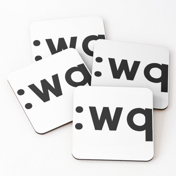 Item preview, :wq - Funny Coder Design Showing how to Save & Exit Vi/Vim - Black Text designed and sold by ramiro.