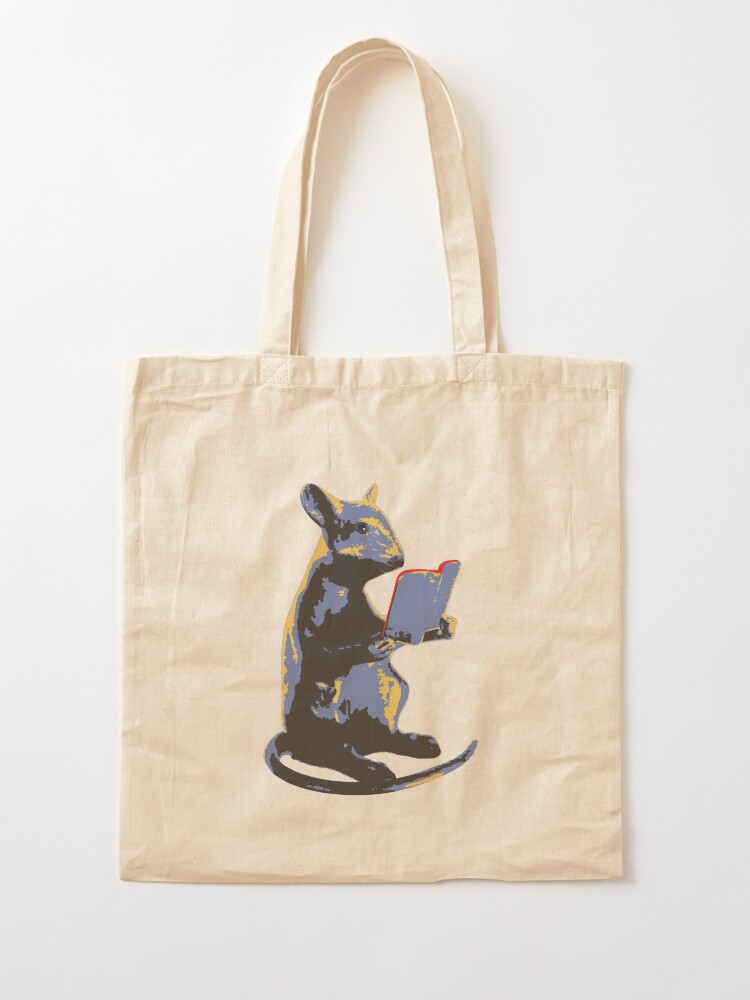 Alternate view of Book Mouse - blue Tote Bag
