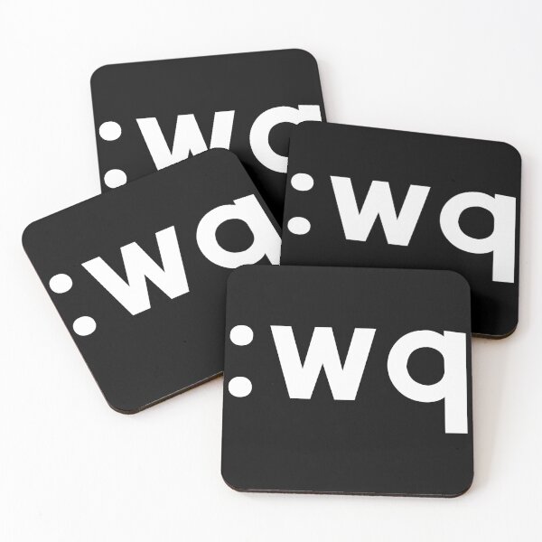 Item preview, :wq - Funny Coder Design Showing how to Save & Exit Vi/Vim - White Text designed and sold by ramiro.
