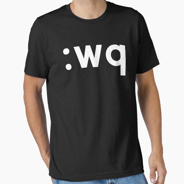 Item preview, :wq - Funny Coder Design Showing how to Save & Exit Vi/Vim - White Text designed and sold by ramiro.