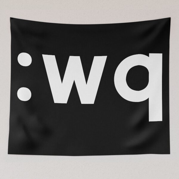 Item preview, :wq - Funny Coder Design Showing how to Save & Exit Vi/Vim - White Text designed and sold by ramiro.