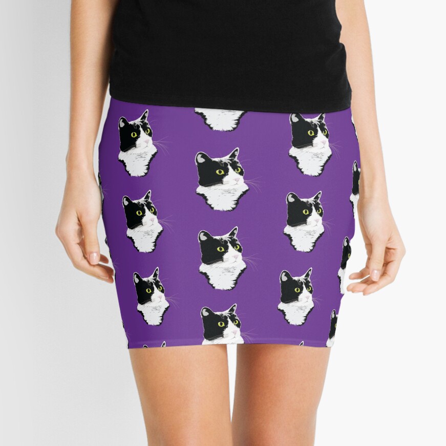Regal Tuxedo Kitty Mini Skirt
