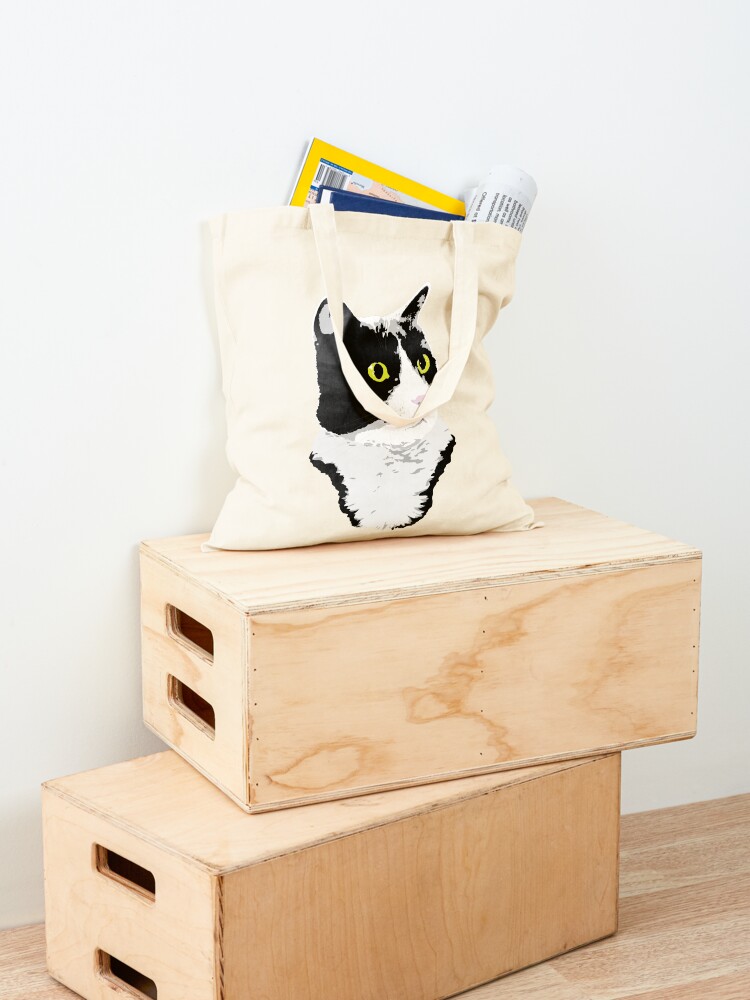 Alternate view of Regal Tuxedo Kitty Tote Bag