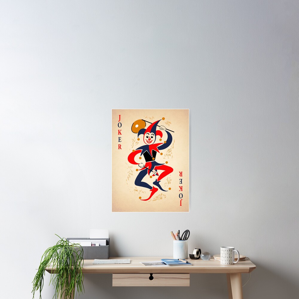  Joker Playing Card Poster For Sale By Rogue design Redbubble