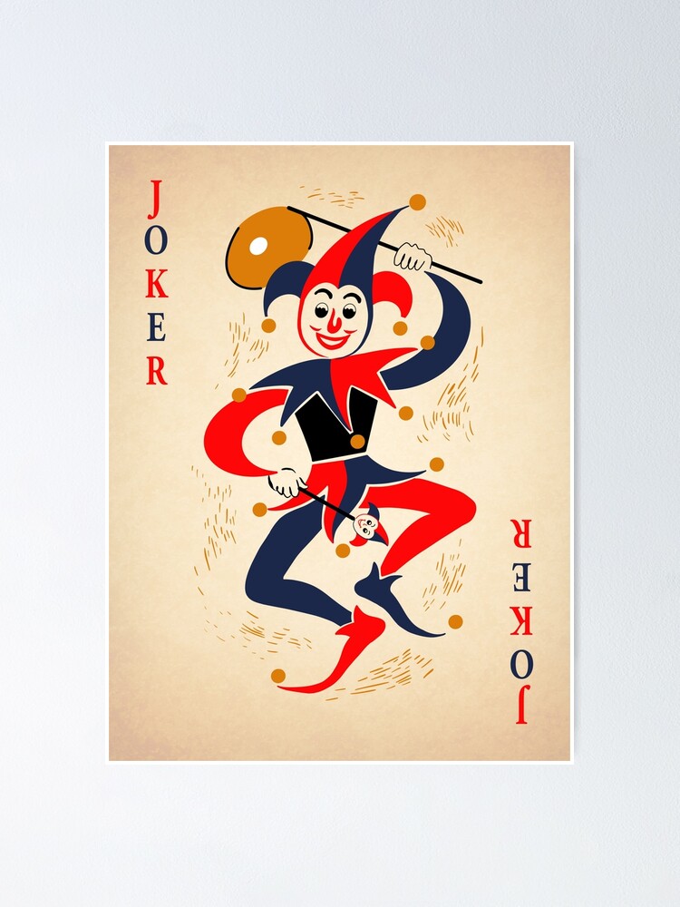 Joker Playing Card Poster By Rogue Design Redbubble