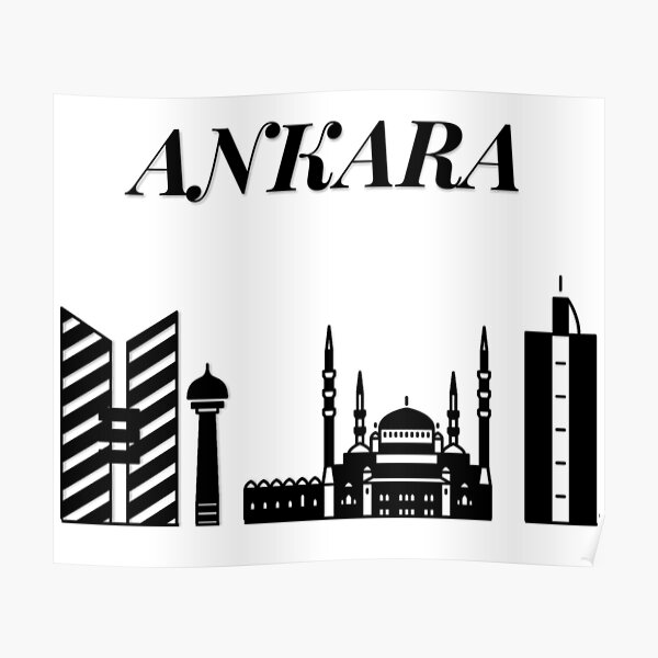 Ankara Skyline, Turkey, Turkish Capital Poster