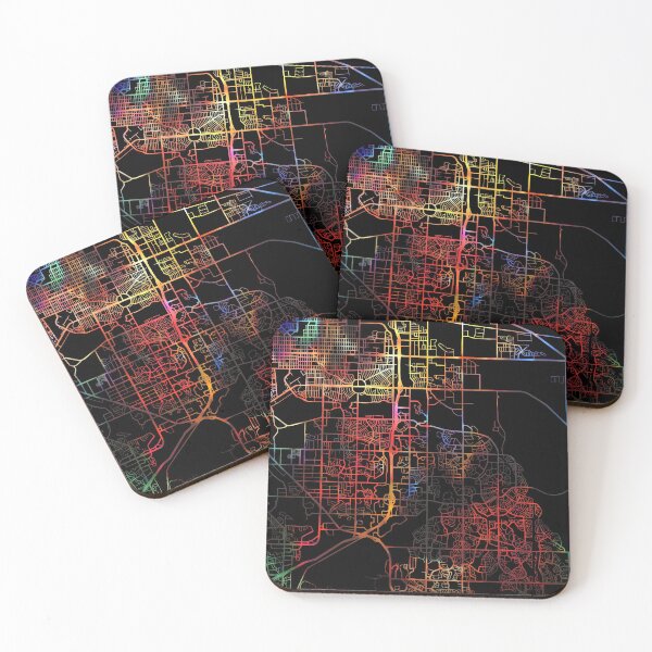 Item preview, Aurora City Street Map Dark Mode designed and sold by map-lover.