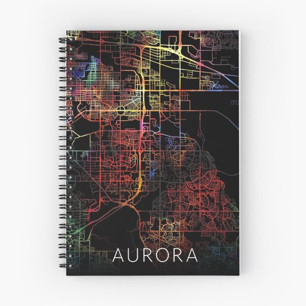 Item preview, Aurora City Street Map Dark Mode designed and sold by map-lover.