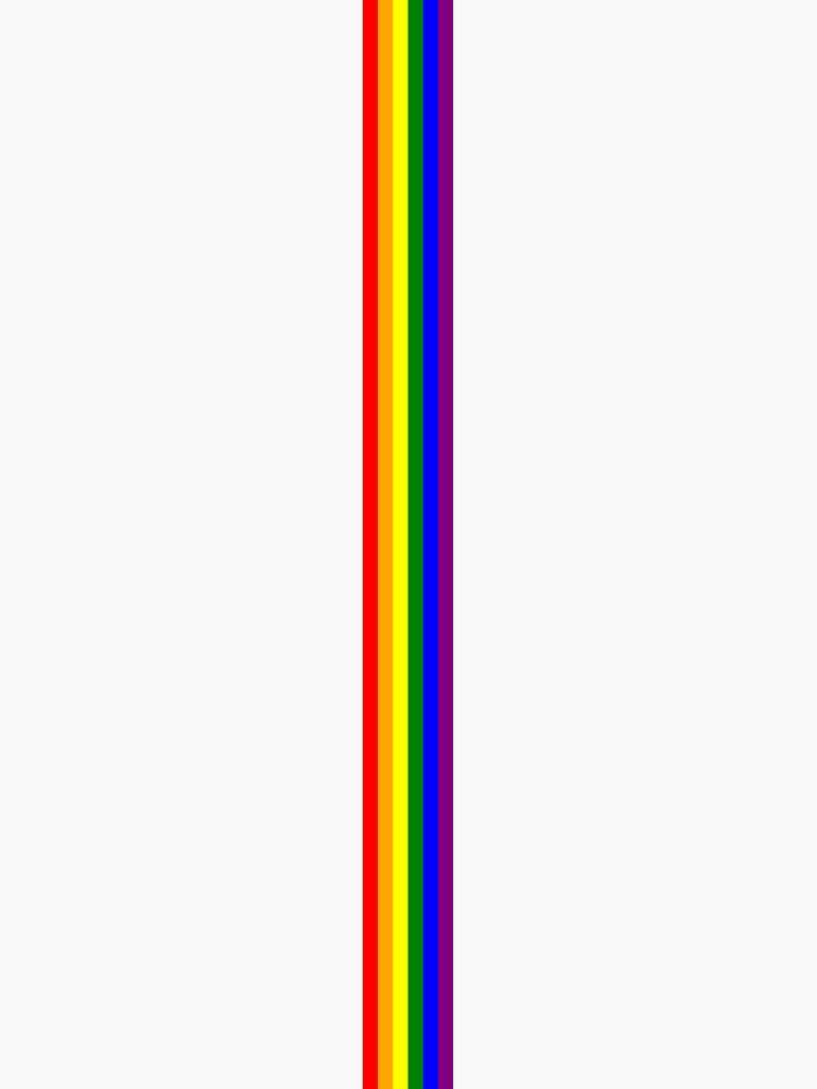 Gay Pride Lgbt Subtle Rainbow Stripe Vertical Flag Print Sticker By