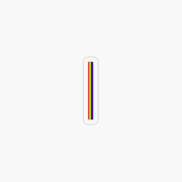 Gay Pride LGBT Subtle Rainbow Stripe Vertical Flag print Transparent Sticker