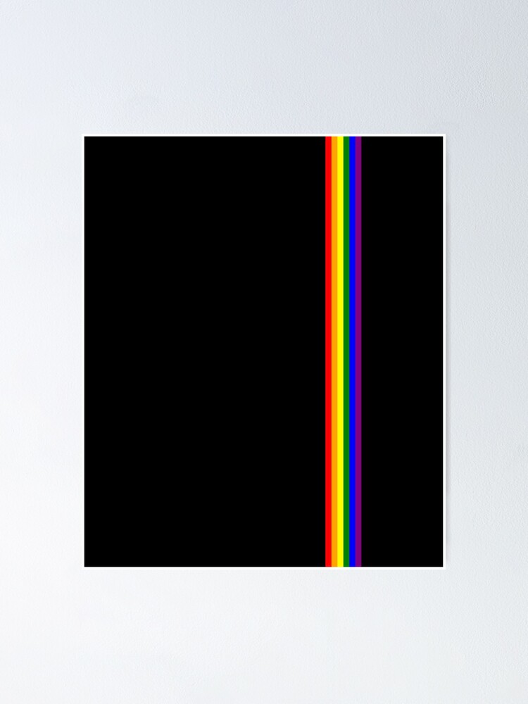 Gay Pride LGBT Subtle Rainbow Stripe Vertical Flag print | Art Board Print