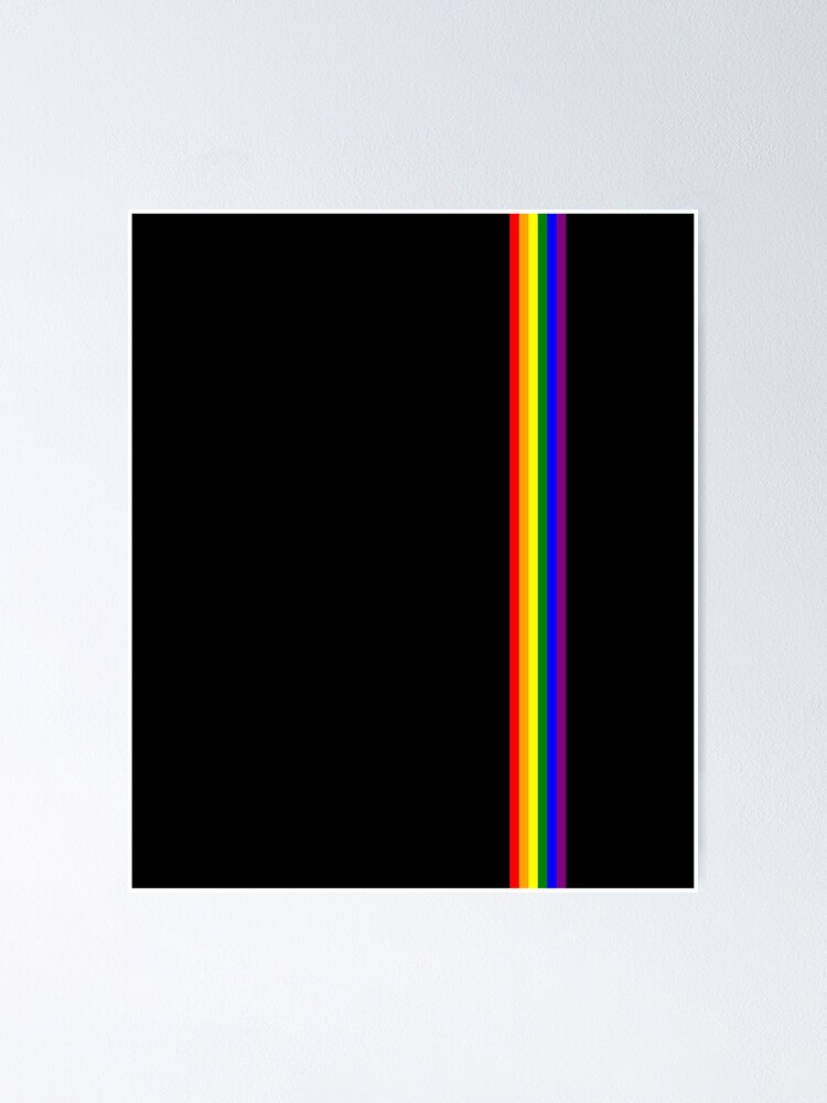 Gay Pride LGBT Subtle Rainbow Stripe Vertical Flag print Art