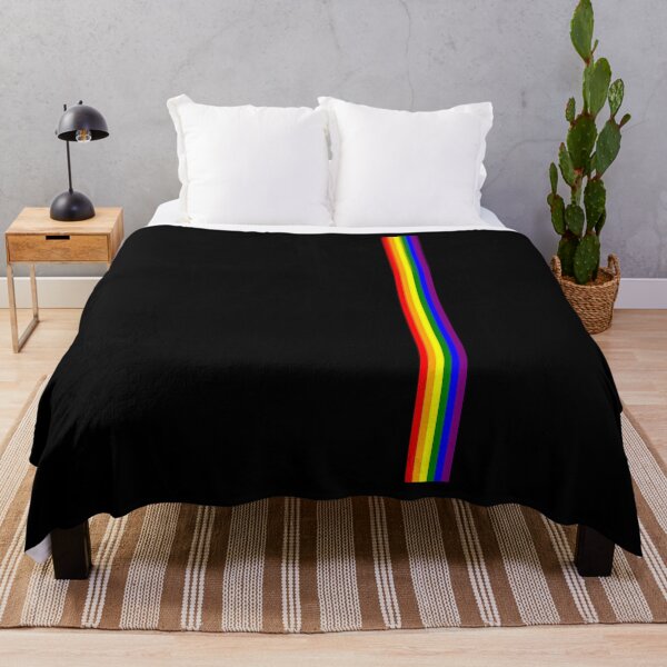 Item preview, Gay Pride LGBT Subtle Rainbow Stripe Vertical Flag print designed and sold by phoxydesign.