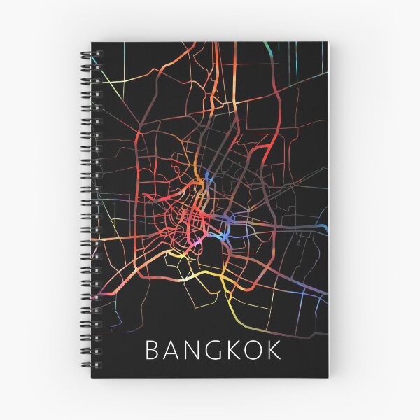 Item preview, Bangkok Thailand City Street Map Dark Mode designed and sold by map-lover.