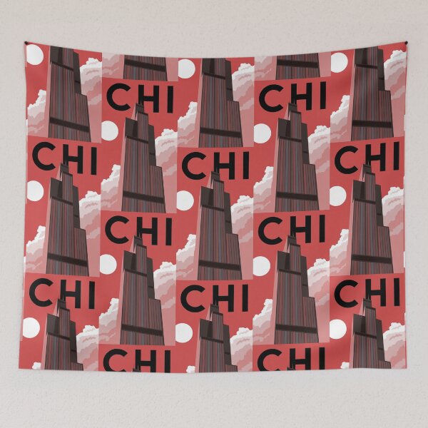Item preview, Póster minimalista de Chicago con la Torre Willis designed and sold by Trevor Kinkade.