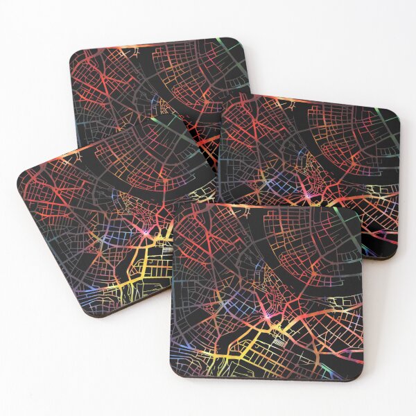 Item preview, Basel Switzerland City Street Map Dark Mode designed and sold by map-lover.