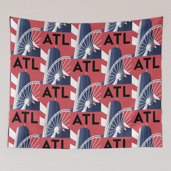 Item preview, Atlanta, Georgia Minimalist Poster Featuring Peachtree Plaza designed and sold by Trevor Kinkade.