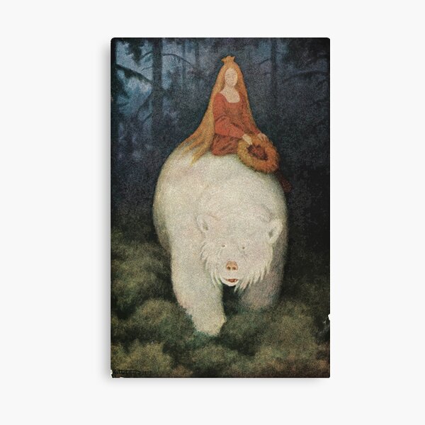 Postcard Theodor Kittelsen Hvitebjørn kong Valemon Canvas Print