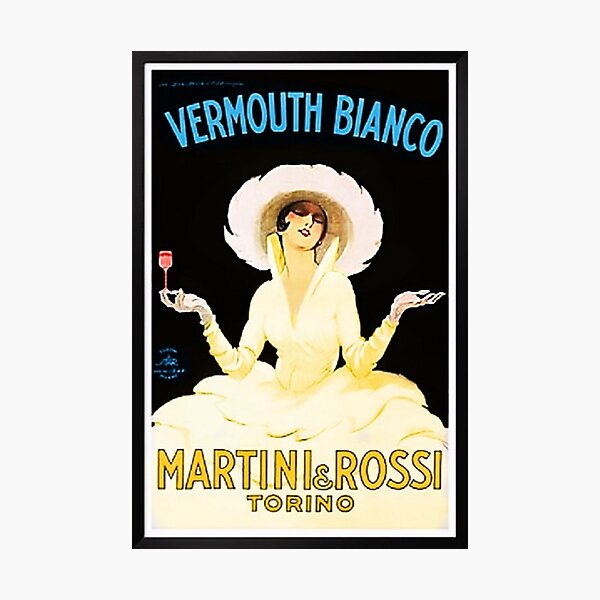 Item preview, Vintage Martini and Rossi Vermouth Bianco Lithograph Advertising Wall Art designed and sold by Jéanpaul  Ferro.