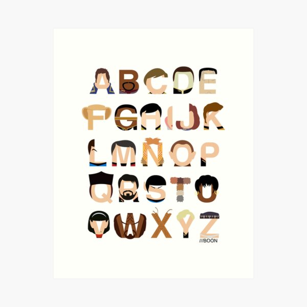 Star Trek Alphabet Art Print