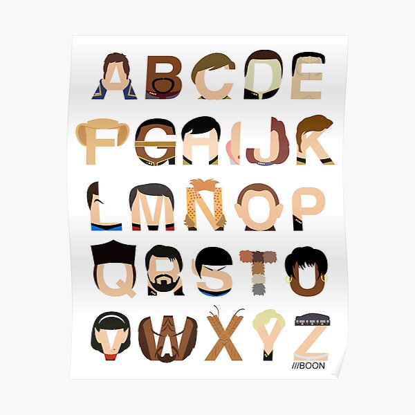 Star Trek Alphabet Poster