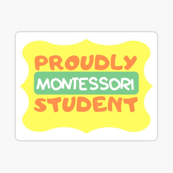 Orgullosamente alumno montessori Pegatina