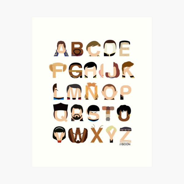 Star Trek Alphabet Art Print