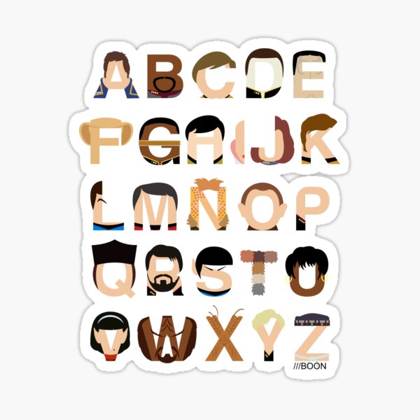 Star Trek Alphabet Sticker