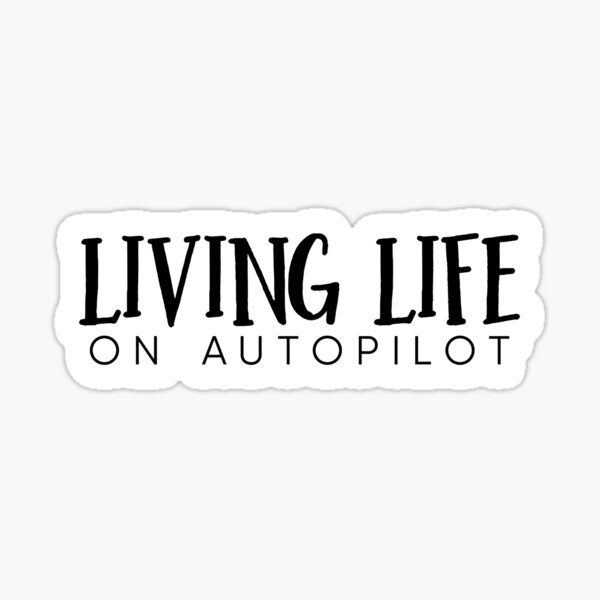 Living Life On Autopilot Sticker For Sale By Ludlumdesign Redbubble