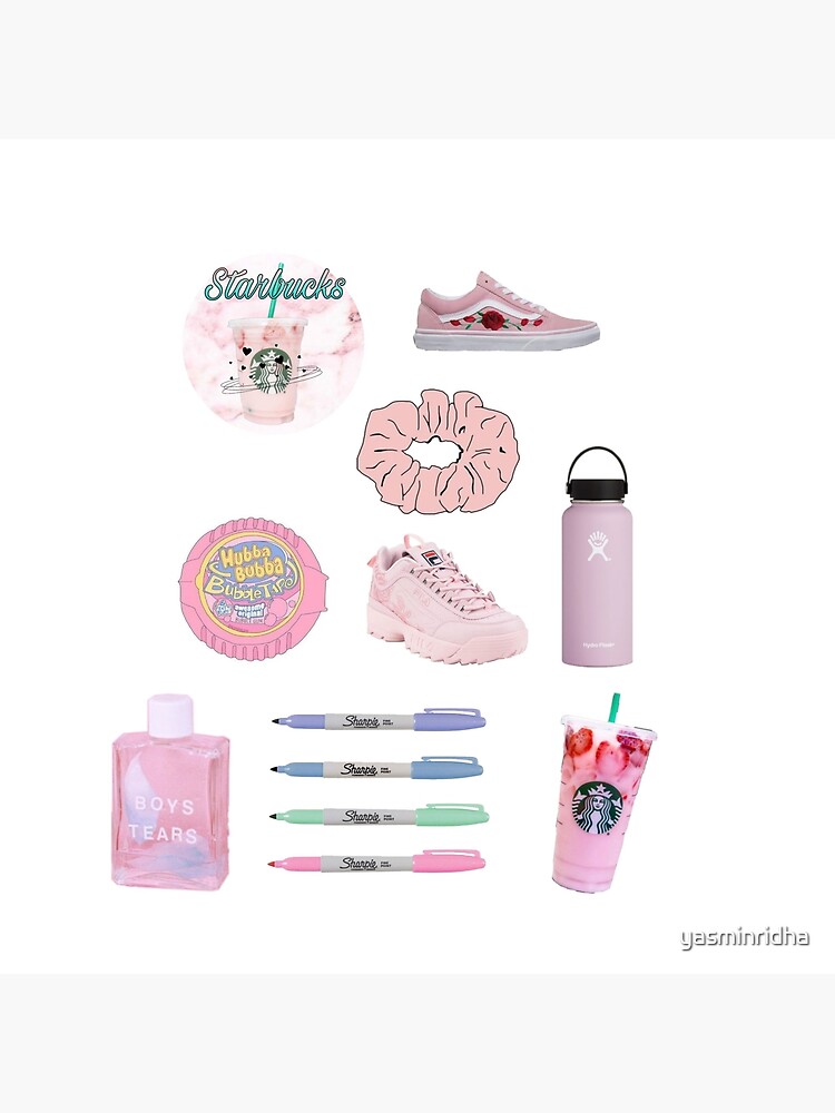 "vsco girl pastel pink sticker pack " Poster by yasminridha Redbubble